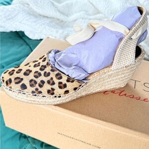 Matisse Tan Leopard Espadrille Wedges